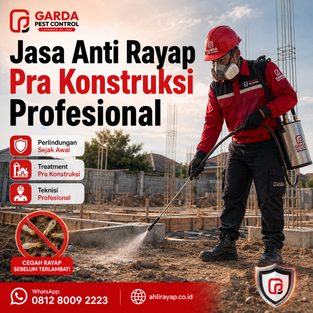 Jasa Anti Rayap Pra Konstruksi Profesional