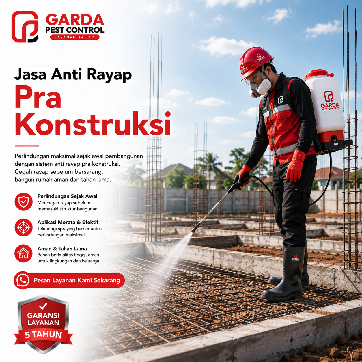Jasa Anti Rayap Pra Konstruksi Solo untuk Perlindungan Bangunan